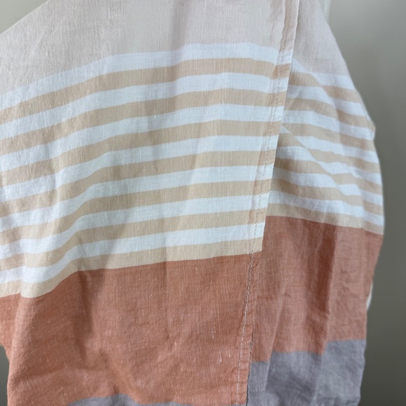 Anthropologie Beige and White Striped Short Jumpsuit - Picture 4 of 7